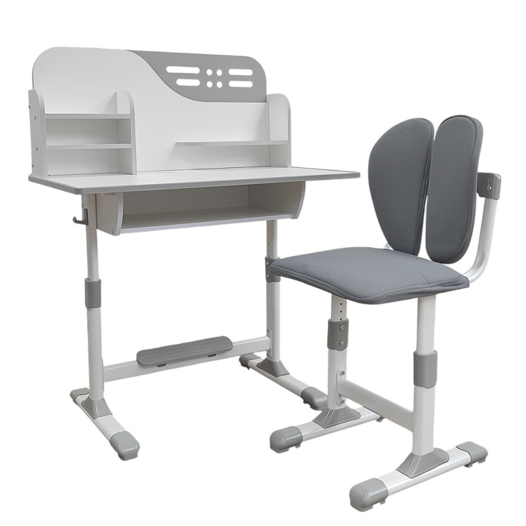 Комплект детский 105*80*50/84 см стол стульчик серый Baizheng