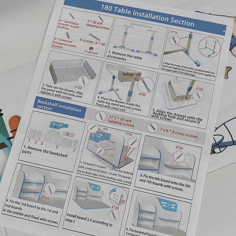 Мини фото №2 Комплект детский 105*80*50/84 см стол стульчик серый Baizheng
