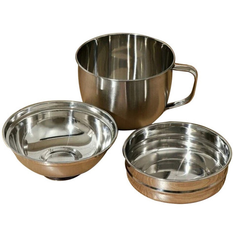 Набор посуды нерж сталь 3 пр походный кружка миска тарелка Baizheng