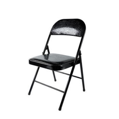 Стул металлический складной 760*460*440 мм черный Baizheng