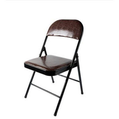 Стул металлический складной 760*460*440 мм коричневый Baizheng