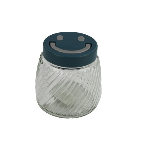 Банка стеклянная для продуктов 1 л круглая крышка микс Baizheng