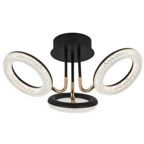 Люстра светодиодная 3 плафона  49*22 см 48Вт 3360LM 12м2 3 цвета прилож пульт Baizheng