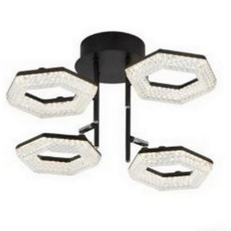 Люстра светодиодная 4 плафона  51*24 см 64Вт 4480LM 16м2 3 цвета черный Baizheng