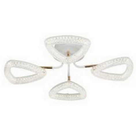 Люстра светодиодная 4 плафона  59*16 см 64Вт 4480LM 16м2 3 цвета белый Baizheng