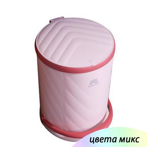 Ведро пластиковое для мусора  12 л круглое с педалью с вкладышем микс Baizheng