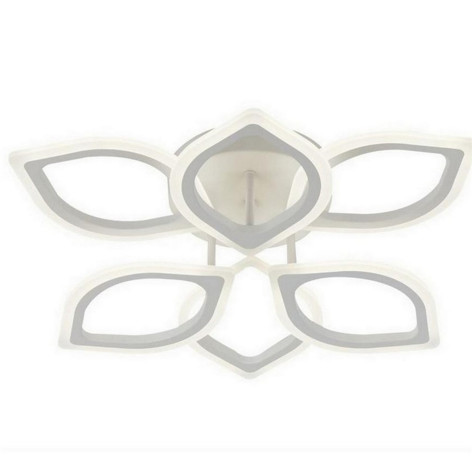 Люстра светодиодная 6 плафонов 56*12 см 84Вт 6048LM 20м2 3 цвета прилож пульт белый Baizheng