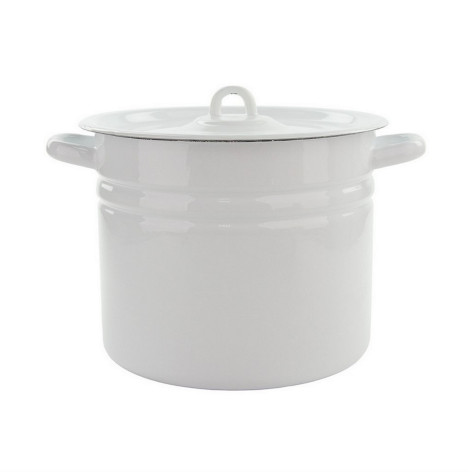 Кастрюля эмалированная 9 л петля светлый Стальэмаль