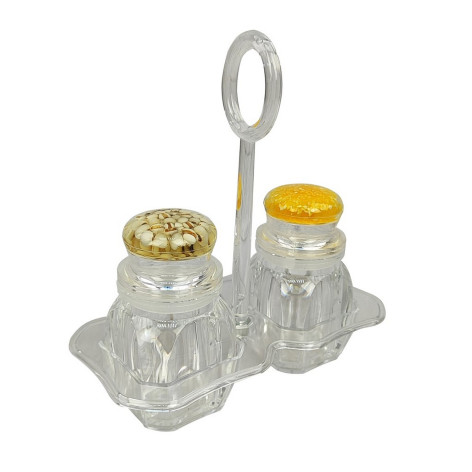 Набор пластиковый для специй 3 предмета подставка прозрачный Jam Jar Fessle