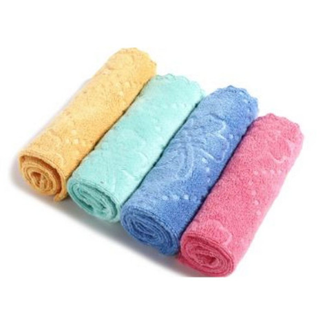 Салфетка микрофибра для сухой уборки 4 шт 30*30 см рисунок микс BZ02-0030 Baizheng