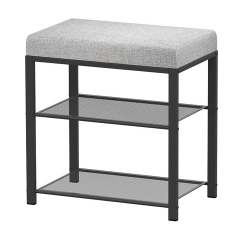 Банкетка металлическая 47х30х49 см графит Торонто 13S ЗМИ