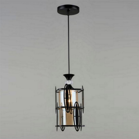 Люстра кухонная 1 плафон 13*13*22,5*80 см Е27 60Вт 4м2 плафон стекло черный Baizheng