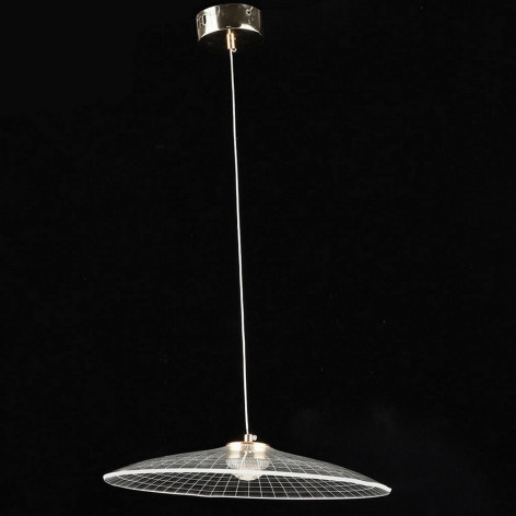 Люстра светодиодная кухонная 1 плафон 38*70см 20Вт 2500LM 10м2 плафон акрил хром Baizheng