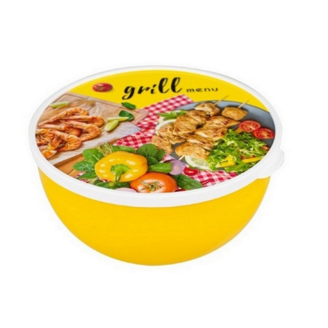 Миска пластиковая 2 л с крышкой Grill menu Полимербыт