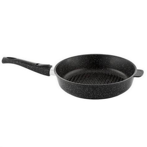 Сковорода-гриль алюминиевая 28 см съемная ручка индукция Гранит Induction Горница