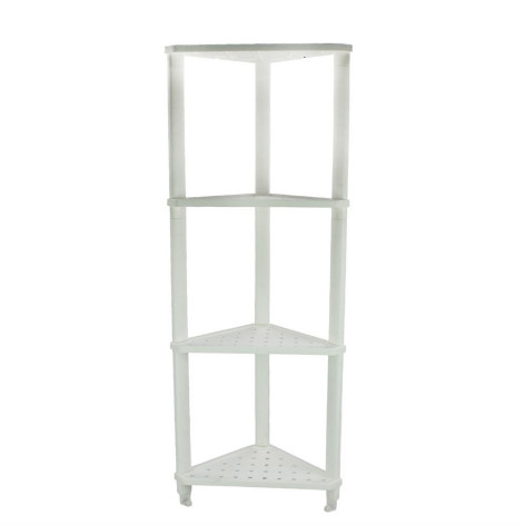 Этажерка пластиковая угловая 4-х ярусная 365х260х980 мм подвесная белый Vikea Violet