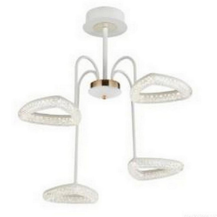 Люстра светодиодная 4 плафона  62*40 см 64Вт 4480 LM 16м2 3 цвета прилож пульт белый Baizheng