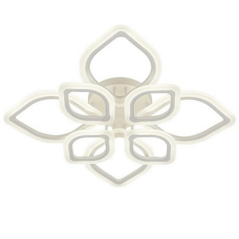 Люстра светодиодная 8 плафонов 76*12 см 168Вт 5400LM 30м2 3 цвета прилож пульт белый Baizheng