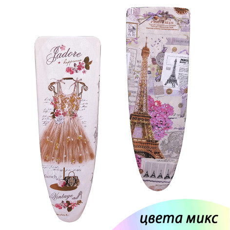 Чехол бязь для гладильной доски 1290х395 мм в ассортименте Nika