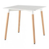 Мини фото Стол ЛДСП кухонный 80*80*74 см белый квадрат ножки дерево QT04WH Baizheng