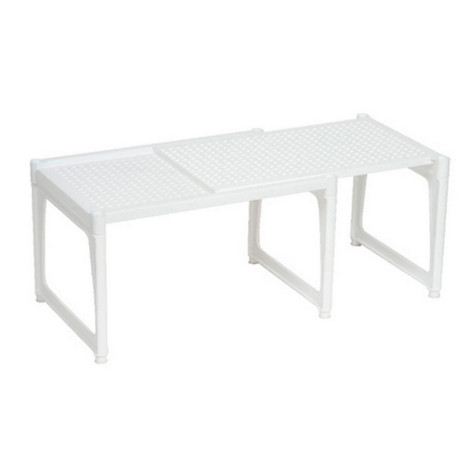 Подставка пластиковая 310х195х170 мм раздвижная на пласт ножках белый Лофт Violet