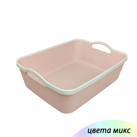 Корзина пластиковая  360*278*130 мм для хранения в ассортименте Baizheng