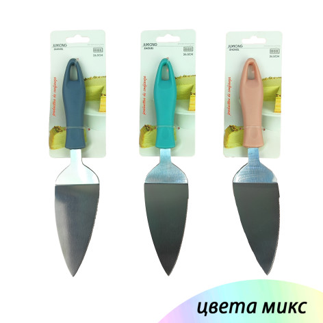 Лопатка нержавеющая сталь 27 см для торта заостренная зубчатая Металлик Baizheng