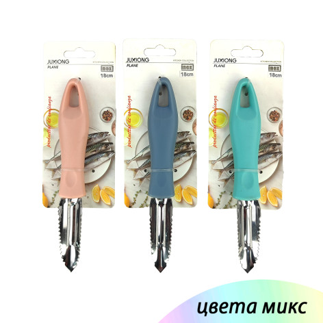 Рыбочистка нерж сталь 28,5*1,5 см пласт ручка Baizheng Рыбочистка нерж сталь 28,5*1,5 см пласт ручка Baizheng