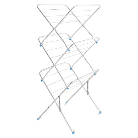 Сушилка металлическая напольная для белья 530х520х1290 мм вертикальная белый Nika