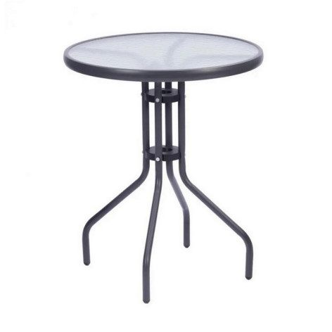 Стол стеклянный 60*70 см круглый коричневый Baizheng