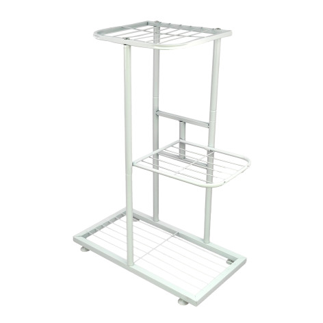 Подставка металлическая для цветов 575*410*220 мм 3 уровня белый Baizheng