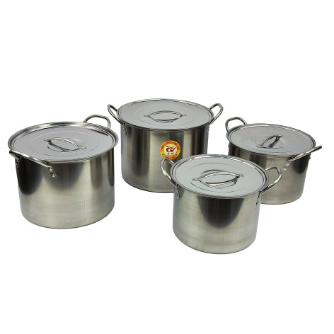 Уценка! Набор посуды нерж сталь 8 пр 6 л 8,5 л 11л 13,5 л метал крышка индукция Baizheng