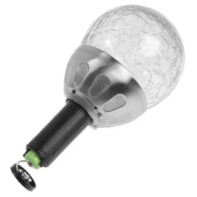 Фото Фонарь садовый 8*8*37,5 см 1 Led солнечная батарея 600 мАч хром XS20042 Baizheng