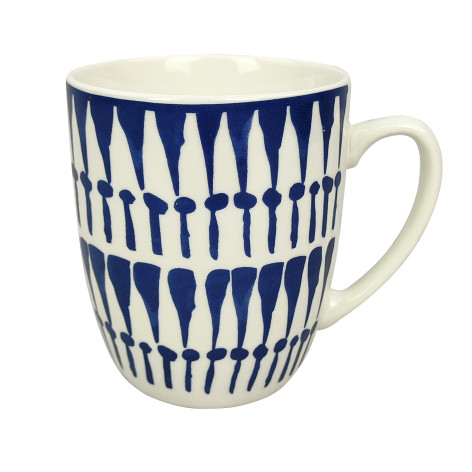 Кружка фарфоровая 400 мл Ethnic style Коралл