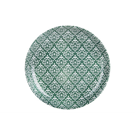 Ляган фарфоровый 30 см Дамаск зеленый Коралл