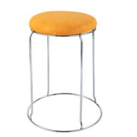 Табурет металлический 300*300**450 мм с мягким сиденьем оранжевый Baizheng