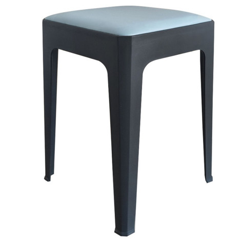 Табурет пластиковый 280*280**460 мм с мягким сиденьем темно-лазурный Baizheng