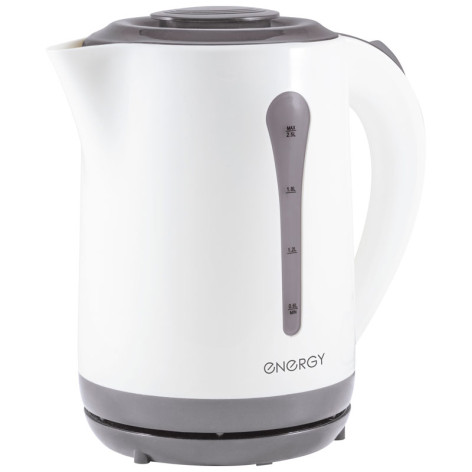 Чайник пластиковый электрический 2,5 л 2,2 кВт бело-серый E-213 Energy