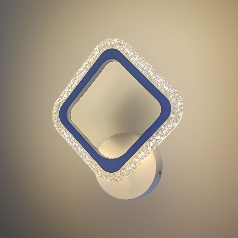 Изображение Бра светодиодный 1 плафон 24,8*27,8*8 см 20 Вт 670 LM 5м2 акрил 3 цвета бел Baizheng