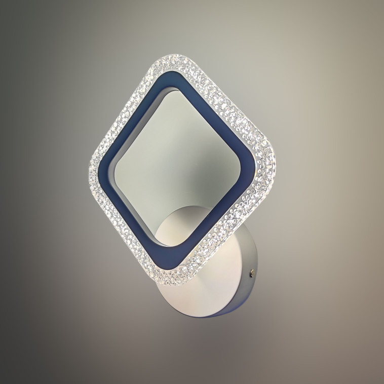 Картинка Бра светодиодный 1 плафон 24,8*27,8*8 см 20 Вт 670 LM 5м2 акрил 3 цвета бел Baizheng