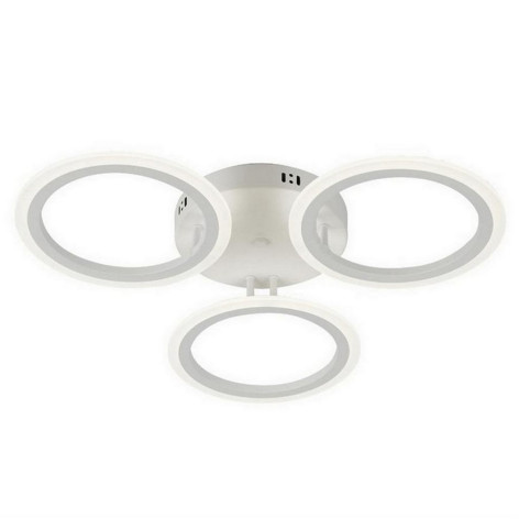 Люстра светодиодная 3 плафона 63,7*8 см 72 Вт 2700 LM 15м2 3 цвета белый Baizheng