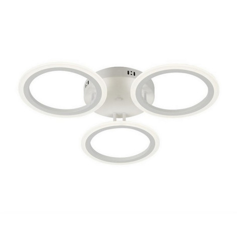 Люстра светодиодная 3 плафона 63,7*8 см 72 Вт 2700 LM 15м2 3 цвета хром Baizheng