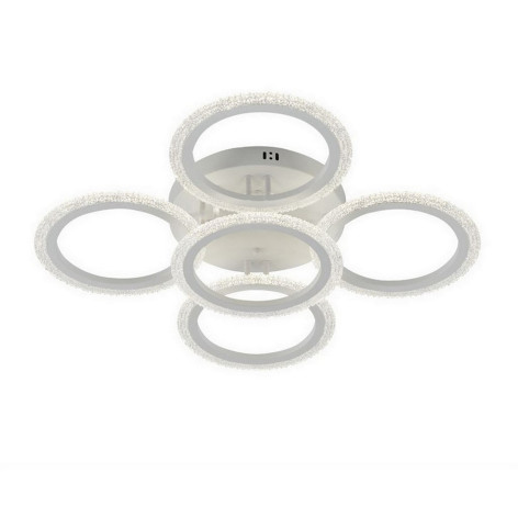 Люстра светодиодная 5 плафонов 78,3*12 см 120Вт 4500LM 20м2 3 цвета прилож пульт белый Baizheng