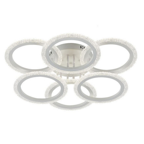 Люстра светодиодная 6 плафонов 73,2*12 см 144Вт 4500LM 25м2 3 цвета белый Baizheng