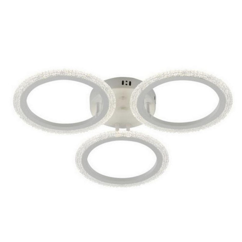 Люстра светодиодная 3 плафона 63,7*8 см 72Вт 2700 LM 15м2 3 цвета хром Baizheng