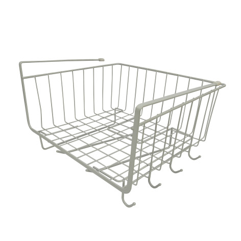 Полка металлическая для кухни подвесная 33*27,5*20,5 см белый CY-0107 Baizheng