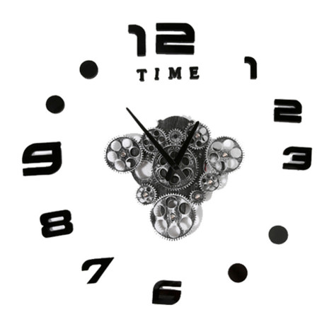 Часы пластиковые настенные  60х60 см самокл Широкие цифры видимый механизм Baizheng