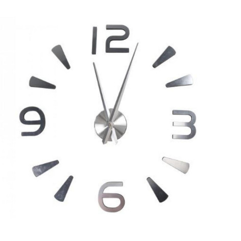 Часы пластиковые настенные  60х60 см самоклеящиеся 4 цифры микс Baizheng