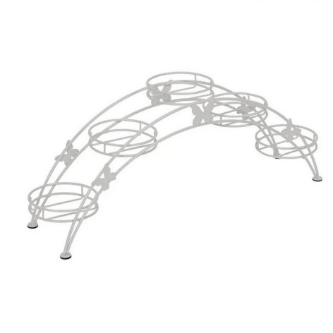 Подставка металлическая для цветов 690х155х255 мм белый Арка 5 ЗМИ