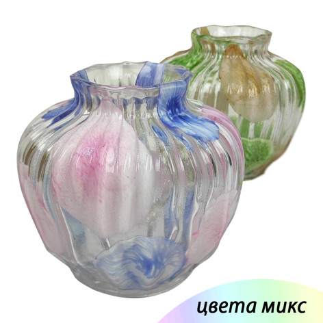 Ваза стеклянная для цветов 17 см BZ-HD01203 Baizheng